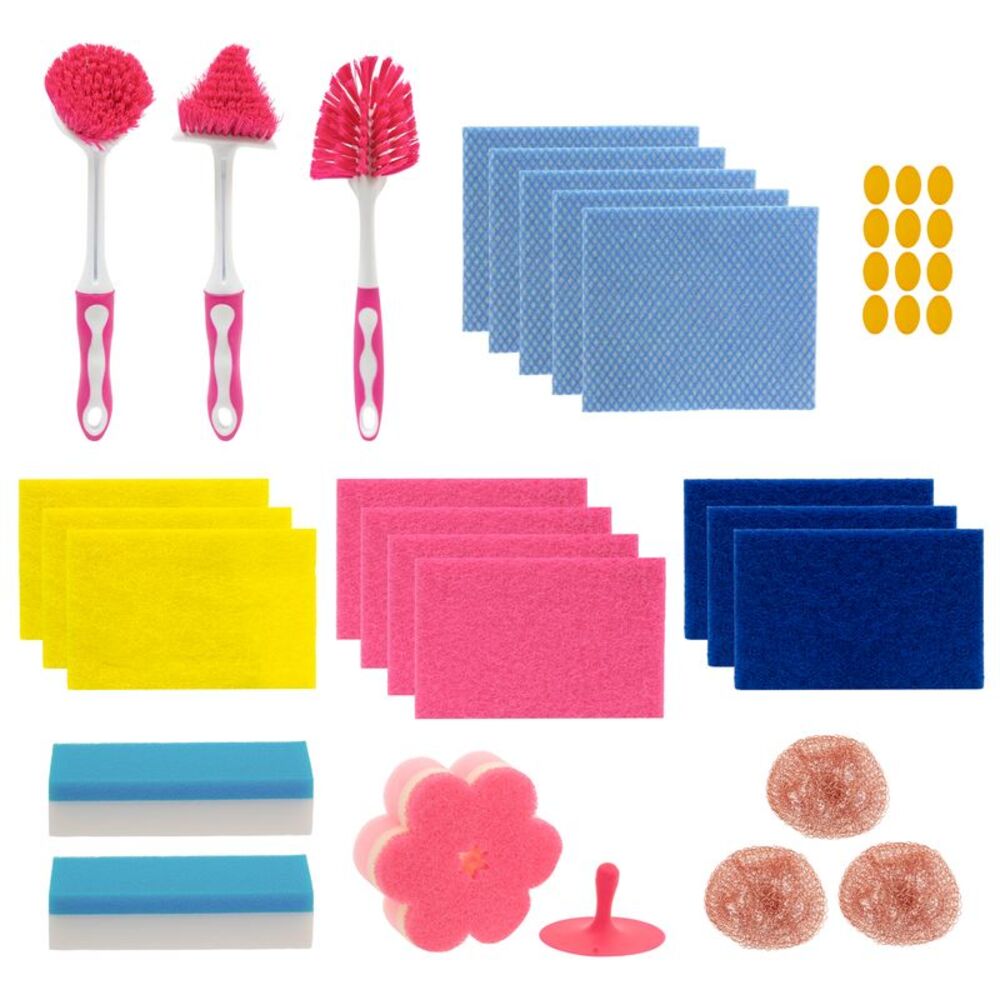 Smart Home Scrub and Wipe Mega Set For Household & Kitchen Cleaning